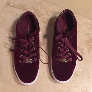 Red velvet shoes Liz Claiborne